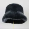 FKPW Berets valse nertsen furberse elegante dames winterdoppen nieuw ontwerp mode kunstmatige bont hoeden gebreide warme valse nertsen fur beanies hoed d24418