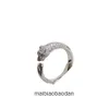 High End Designer Jewelry Rings for Womens Carter Classic Precision Leopard Ring Thick Plated 18k Gold Set With Diamond Opening Finger Ring smycken för män och kvinnor