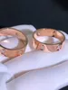 Designer Love Ring Luxury Jewelry Card Home Same Style Full Sky Star Womens Classic Mens 18k Rose Gold Couple