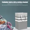 Shopping Bags 75/100L Clothes Organizer Basket Standing Foldable Storage Bucket With Handle Laundry Buckets For Home Bedroom