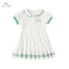 Dave Bella White Pink Soda Cotton Dresses Dress Baby College Summer Children Sukienka DB2235525 240416