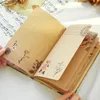 1 pc vintage hardbound gekleurde binnenpagina notebook European Kraft Paper Illustratie Creative A5 Diary Book Journal