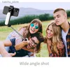 Selfie monopods fgclsy 2022 Nieuwe Bluetooth draadloze selfie stick 360 graden rotatie met afneembaar vullampje afstandsbediening foto live tripod y240418