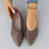Casual skor äkta läder kvinnor lägenheter ihålig kvinna sommar kvinnors loafers andas strand kvinnliga sandaler stor storlek 35-42
