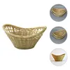 Dinware sets geweven mand Bamboo Storage Serving Tray Yuan Bao Wealth Luck Ingot Multifunction
