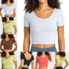 Gorąco sprzedawanie nowego produktu uruchomione plisowane jogie sportowe krótkie rękawy modne i wszechstronne Slim Fit Shirt Running Fitness Sportswear Womens