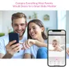 Ibaby M8L WiFi Baby Monitor avec appareil photo, audio, suivi du sommeil, alertes de mouvement, inclinaison sans fil 360 PAN 110, capteur de température, vidéo HD complète 1080p, support de vision nocturne