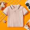Classic Polo Kids Boys Summer Short Short Polo Shirt Childrens Abbigliamento per bambini Baby Boy Cotton Thirt Sport Outwear 7-12y 240418