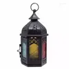 Kaarsenhouders Iron Small Aantal Storm Lantern Holder Glass Xinqite Gift Home Decoration Crafts