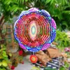 Vindspinnare 12 tum Metal Art Geometric Boho Mandala Hanging Chime Spinners Kinetic Yard Garden Decoration Outdoor Indoor 240409