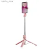 Selfie Monopods Mi Zoom Stativ Selfie Sticks Halter Metall Stall Bluetooth Fernbedienung Schießschießfotografie Leuchtfoto Selfie Stickhalter Y240418