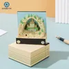 Desk Calendar Calendar Memo PadCreative Desk Calendar DIY Notes Notepad3D Art Calendar Paper Carving Gift House Sculpture 240410