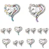 Casps ganci Noosa placcatura abbagliante Rhinestone Heart Scap bottoni si adattano alla collana per bracciale da 18 mm per il fornitore di ingredienti per il fornitore ebreo DHS02