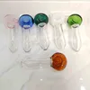 Latest Color-matching Glass Pipe 6 Colors Smoking Tobacco hand Pipes cigarette filter oil Burners Bowl tool accessories