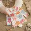 One-Pieces Ma Baby 1-5Y toddler baby swimsuit childrens printed zippered swimsuit long sleeved beach suit summer swimsuit Q240418