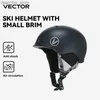 サイクリングキャップマスクベクタースキーヘルメット安全安全統合的に成形されたスノーボードヘルメットオートバイリムーバブルキングスノー夫男性女性子供l48
