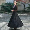 Etnische kleding 2024 Chinese nationale bloem geborduurde rok elastische taille kwastjes losse oosterse vintage a-line satijn jacquard