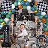 Sursurprise-Racing Car sur le thème des décorations d'anniversaire pour garçons 1ère fête d'anniversaire Balon Garland Kit 240410