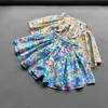 Baby Girls Flower Culottes Summer Sweet Fashionable Childrens Floral Wide-Leg Pants Kids Girls Mini Shorts 240418