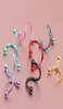 Nose body jewelry N01 100pcslot mix 7 colors 16G stainless steel spiral nose rings and stud piercing body jewelry2516757