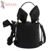 Schoudertassen Xinlei zomerstijl eenvoudige high-end western trend mode all-match one-shoulder messenger bucket Bag vrouw XB328