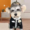 Köpek giyim evcil hayvan kostümü çiçek dekor giysileri kazak tipi rahat hırka