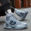 Casual Shoes High Top Knob Absorption Versatile Running Fashionable And Trendy Men's Sports Couple's