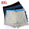 Underpants 5pcs/lote algodão mais 5xl 6xl 7xl 8xl cueca boxeador masculino xxxxl 2024 Men's Pantie Lot Mustant Loose Grande curto