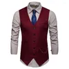 Herenvesten -Selling Men Classic Formele Business Solid Color Pak Vest Single Breasted Waistcoat Mouweless 2xl