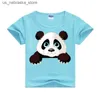 T-shirts Nouveau t-shirt de mode Prince Panda Childrens garçons et filles Été à manches courtes pour enfants à manches