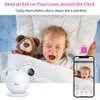 Ibaby M8 2K Smart Baby Monitor z powiadomieniami o płaczu i ruchu, projektor nocny, alarmy temperatury/wilgotności - odpowiednie dla iOS/Android