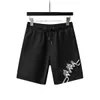 Men's new fashion letter print swim shorts casual loose sports men's golf summer drawstring striped beach pants High street trend hip hop best-selling shorts D82