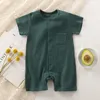 Unisex S 0 bis 24 Monate Kleidung geboren kurz Ärmel Strampler für Jungen Mädchen Baumwolle Sommer Kleinkindbodys 240411