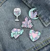 Pins a smalto Custom Moon Heart Wine Glass Glass Bass Badge Borse Reghite per bambini per bambini Friends67372229