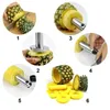 Ananas skivor Peeler Cutter Parer Knife Rostfritt stål Kök fruktverktyg Matlagning Kök Tillbehör Gadgets 240415