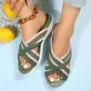 Slippers Summer Sandals For Women Size 11 Fashionable Pattern Colored Fresh Wedge Comfortable Non Slip Strap Platform