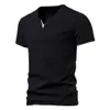 Magliette da uomo a manica corta magliette in cotone casual snide basare estate a v-shirt 240408