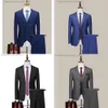 10 kolorów S-5xl Blazer Vest Pants Boutique Fashion Plaid Retro Business Suit Groom Wedding Party