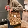 Bag Women's Winter Faux Fur Clutch Fashion Leopard Wallet Damas Edema Mesh Bolsa Femme Suedbag Bagbag Bols