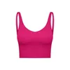 زي اليوغا Lu-iuiu bra align tank Womens Sport Classic Fitness Butness Gym Crop Vest Beauty Backbroof مع DHMEP الصدر القابل للإزالة