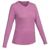 Womens 16,5micro Merino Wool V Neck T Shirt bredvid huden Merino Wool Base Layer Toppar Sportkläder snabb torr 240417
