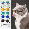 Schöne Vintage Runde Haustier Sonnenbrille Reflexion Augen -Verschleißbrille für kleine Hundekatze Tier Pos Requisiten Accessoires 240418