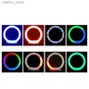 Illuminazione continua 26 cm Luce a LED anello selfie con anello treppiede di staffa Light RGB 26 Colore Light Utilizzato per il trucco video in loco Y240418