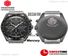 Bioceramic Moon Swiss Quqrtz Chronograph Mens Watch SO33A100 Misja do Mercury Real Black Ceramic Metallic Grey Nylon z Box Super Edition Swisstime B26832940