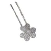 Brand de créateur Van Clover Collier en diamant complet 925 Pure argent plaqué 18k or trois fleurs Fleur Pendante Collier Chaîne High Edition