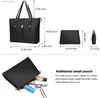 Autres accessoires d'ordinateur Sac fourre-tout pour ordinateur portable Pu Leather Notebook Incline pour MacBook Pro 16 pouces M3 M2 M1 Acer Asus Dell Sac à épaule grande capacité Lady Y240418