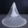 Wedding Hair Jewelry Wholesale White Ivory Cathedral Wedding Veils Lace Appliques 3*3M Long Bride bridal veil