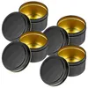 Storage Bottles 4 Pcs Tinplate Can Cups Jars For Tea Lights Small Holder Holders