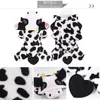 Köpek Giyim Evcil Hayvanlar Kış Sıcak Giysileri Tulum İnek Baskı Kedi Ürünleri Mercan Podu Pijamalar Sevimli Karikatür Süt İnekleri XS-XXL