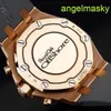 Unisexe AP Wrist Watch Royal Oak Offshore Series Multi-fonction Automatic Machinery Womens Watch 26231or 37mm 18K Rose Gold Garantied Carte